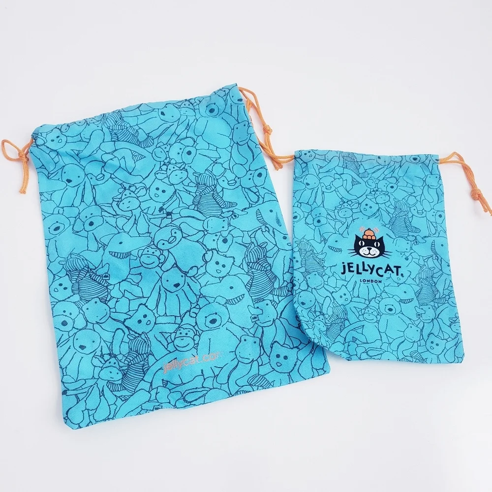 Jelly Cat Drawstring Set Of 2 Gift Bags